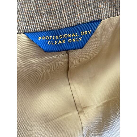 Vtg PENDLETON Men’s Tan Brown Herringbone 2 Button Wool Blazer Jacket Size 40 - Picture 5 of 6